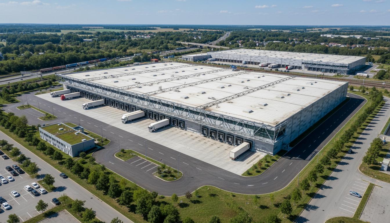 Centre logistique Geodis Luxembourg - Structure métallique 15 000m² portée 35m