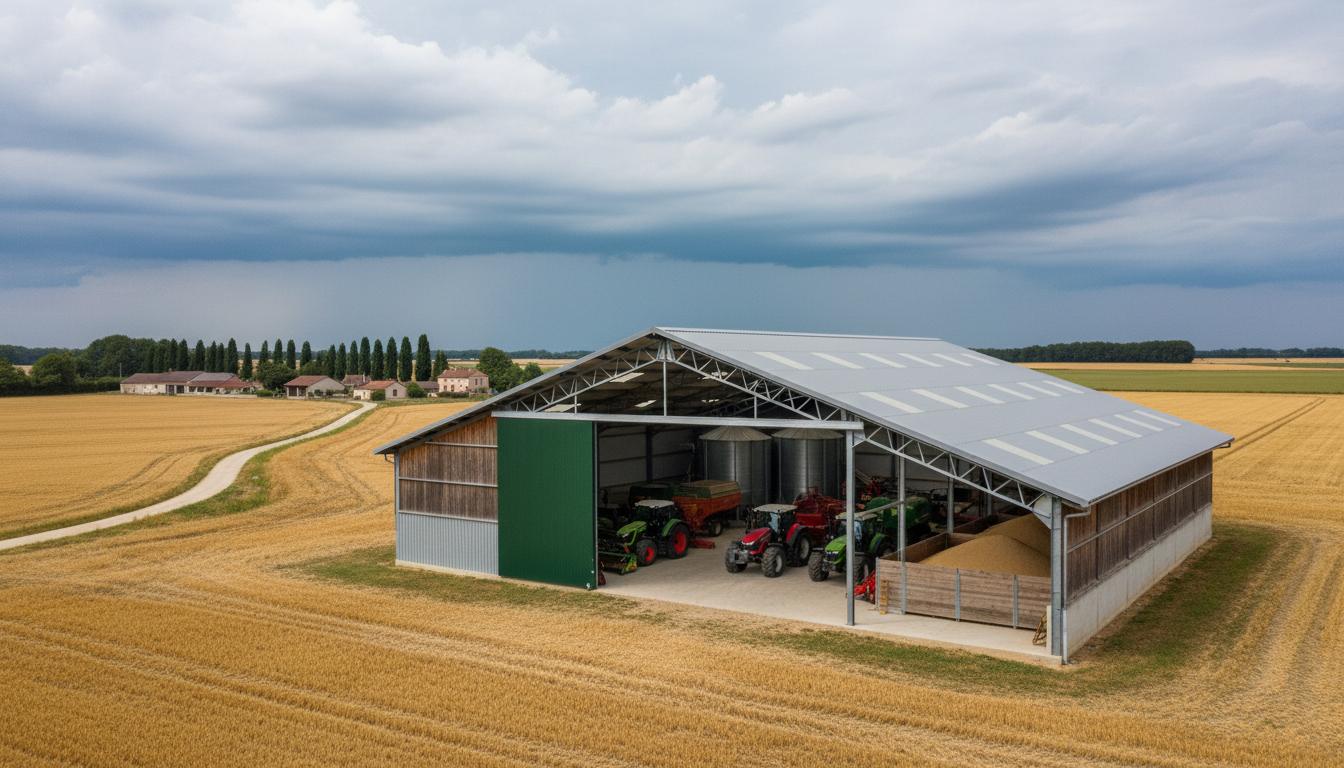 Hangar agricole Dupont Nancy - Structure métallique 2 400m² stockage matériel